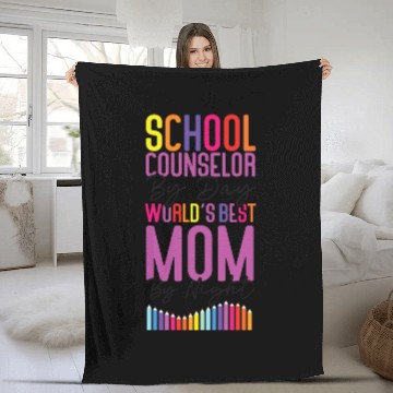 Discover School Counselor Mom School Fleece Blankets
