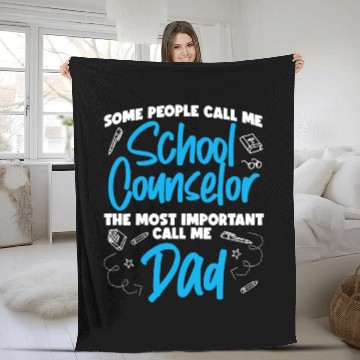 Discover School Counselor Dad Some People Fleece Blankets