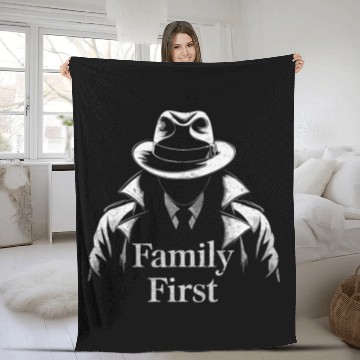 Discover Mobster Gangster Mafia Organized Crime Boss Fleece Blankets