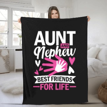 Discover aunt and nephew best friends for life Fleece Blankets