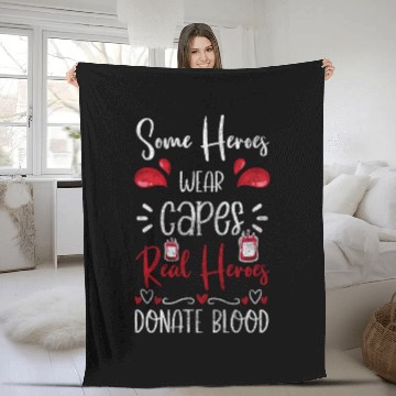 Discover Blood Donor Life Hero Thank You Fleece Blankets