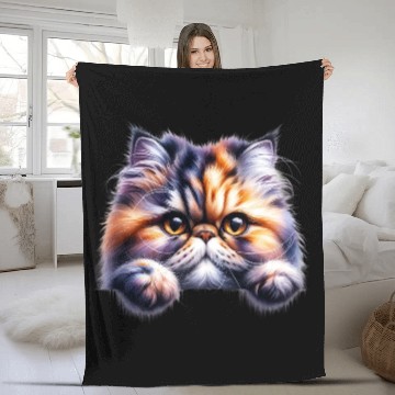 Discover Persian cat Fleece Blankets
