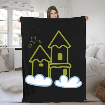 Discover Castle Dream of a Newborn Baby Fleece Blankets