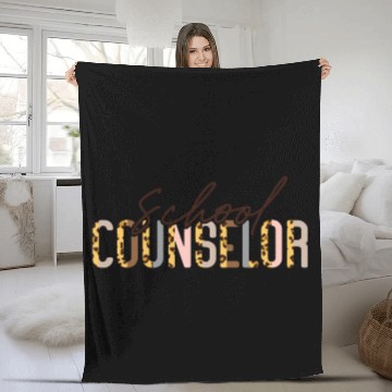 Discover School Counselor Leopard Cheetah Fleece Blankets