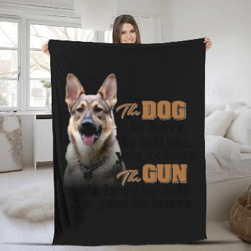 Discover German Shepherd Gun Owner Fleece Blankets