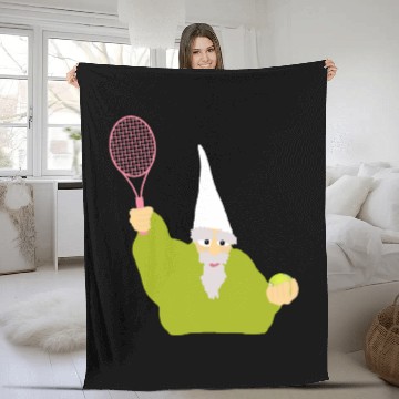 Discover Crawly Gnome Tiny Green Wizard, Funny Green Gnome Fleece Blankets