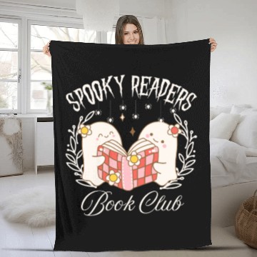 Discover Spooky Readers Book Club -Halloween season Fleece Blankets