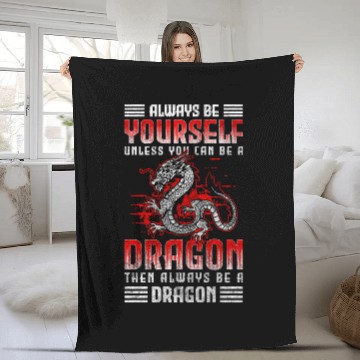 Discover Dragons Fantasy Tattoo Fleece Blankets