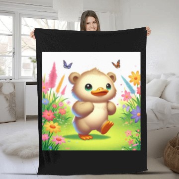 Discover The bear-duck Fleece Blankets