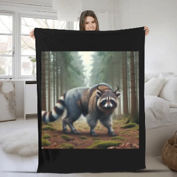 Discover The raccoon-buffalo Fleece Blankets