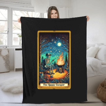 Discover The Happy Camper Tarot Fleece Blankets