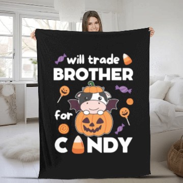 Discover Cow Halloween Trade Brother For Candy Fleece Blankets