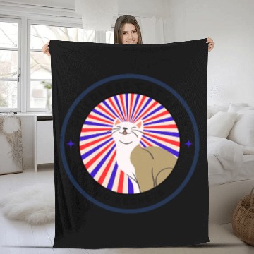 Discover Childless cat lady. no regrets Fleece Blankets