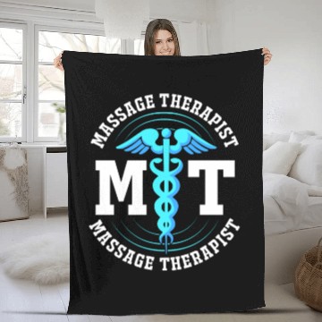 Discover Massage Therapy Medical Symbol Massage Therapist Fleece Blankets