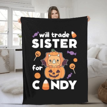 Discover Triceratops Halloween Trade Sister For Candy Fleece Blankets
