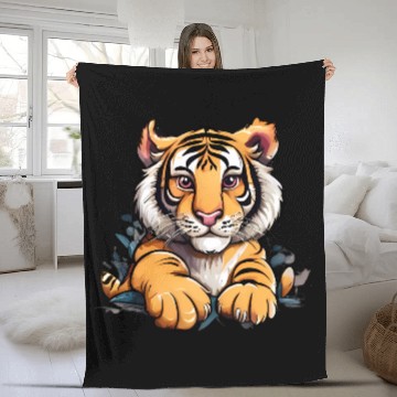 Discover Baby Tiger Fleece Blankets