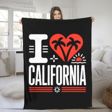 Discover I love California | The Golden State Fleece Blankets