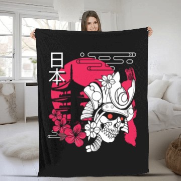 Discover Asia Samurai Time Travel Fleece Blankets