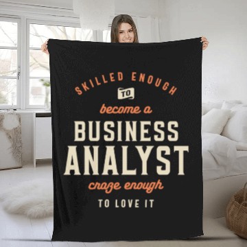 Discover Funny Job Occupation - Business Analyst Fleece Blankets