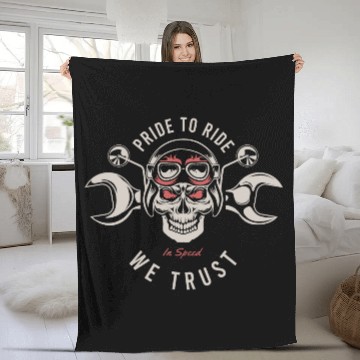 Discover Pride to Ride Fleece Blankets Fleece Blankets motorcycle