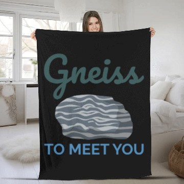 Discover Gneiss Crystal Mineral Collecting Rock Hunting Fleece Blankets