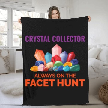 Discover Crystal Collecting Rock Hunting Mineral Collector Fleece Blankets
