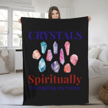 Discover Crystal Collecting Rock Hunting Mineral Collector Fleece Blankets