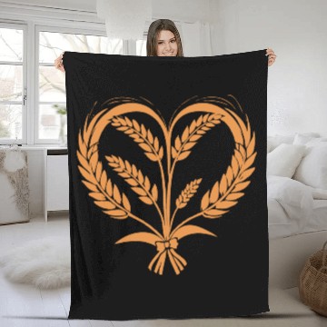 Discover Wheat Cereal Grain Food Lover Funny Design Fleece Blankets