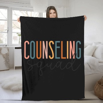 Discover School Counselor Counseling Squad Fleece Blankets