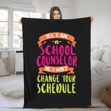 Discover School Counselor Yes I Am A School Fleece Blankets