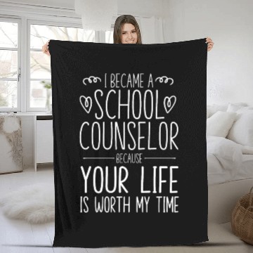Discover School Counselor I Became A School Fleece Blankets