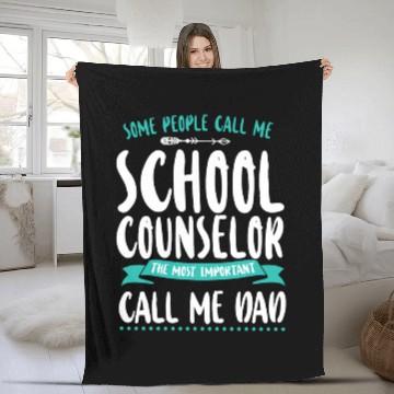 Discover School Counselor Dad Some People Fleece Blankets
