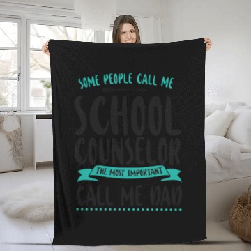 Discover School Counselor Dad Some People Fleece Blankets