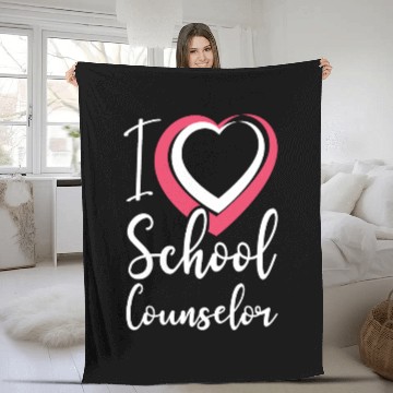 Discover School Counselor Heart I (Heart) Fleece Blankets