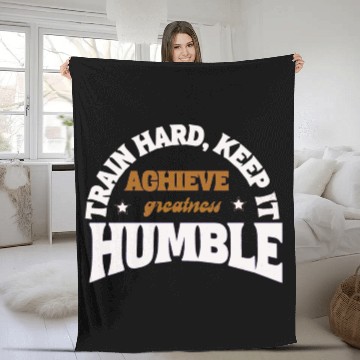 Discover TRAIN HARD KEEP IT HUMBLE Fleece Blankets