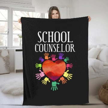 Discover School Counselor Heart Fleece Blankets