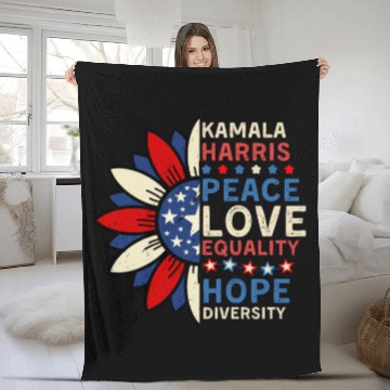 Discover Kamala Harris For President 2024 Fleece Blankets