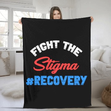 Discover Fight The Stigma #Recovery Overdose Sobriety Fleece Blankets