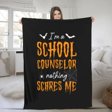 Discover School Counselor Mom Halloween I'm Fleece Blankets