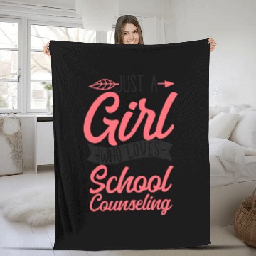 Discover School Counselor Just A Girl Who Fleece Blankets