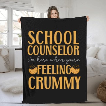 Discover School Counselor Pun School Fleece Blankets