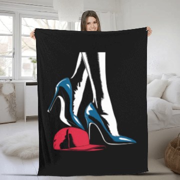 Discover Kamala Harris Heels Stepping On Maga Hat Fleece Blankets