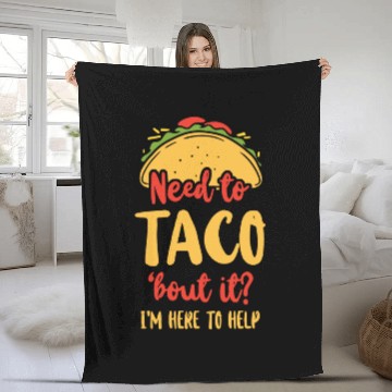Discover School Counselor Taco Pun Need To Fleece Blankets