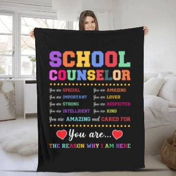 Discover School Counselor School Counselor Fleece Blankets