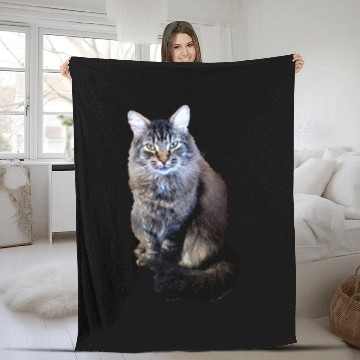 Discover Indie the Cute Cat Fleece Blankets