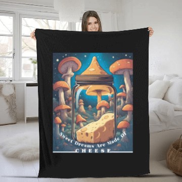 Discover Sweet dreams are made of cheese Fleece Blankets