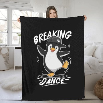 Discover Breaking Dance Penguin Hip Hop Fleece Blankets