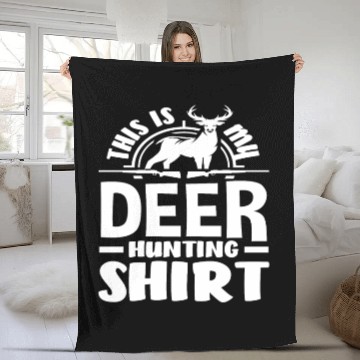 Discover This Is My Deer Hunting Fleece Blankets