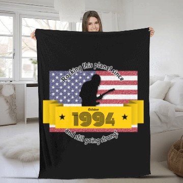 Discover 30th birthday Rocking this planet since 10/1994 Fleece Blankets