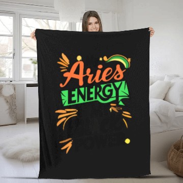 Discover My Aries Energy is My Black Power Fleece Blankets